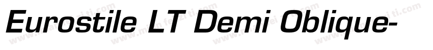 Eurostile LT Demi Oblique字体转换